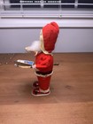 Vintage 1960s Wind Up Santa Tin Litho Japan Books Mechanical Working Toy