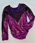 Ozone Gymnastics Leotard Competition Sequin Bling Shimmer Bodysuit Gk Sz  Axs