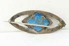 Arts Crafts Vintage Antique Sterling Silver Lapis Pin