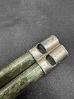 Vintage Double 2- Barrel Steel Police Whistlejapan Green