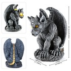 Winged Gargoyle Statue Solar Light Up Eyes 7 Inch Gothic Garden Guardian Decor