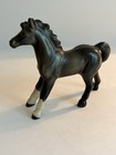 Vintage Ceramic Bone China Horse Figurine  Grey Black Stamped Japan 3 3 4    Tall