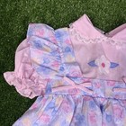 Vintage Prairie Cottage Core Floral Lace Pink Pastel Infant Baby Dress Girls 4t