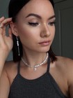 Pearl Crystal Jewelry Set  Sun Pendant Necklace  Drop Earrings  Sterling Silver