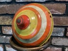 Vintage Ohio Art Tin Spinning Top 30  40 s Children Playing Music