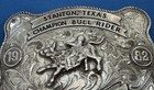 Vintage 1982 Nelson Silvia Sterling Silver Rodeo Trophy Belt Buckle Texas Cowboy