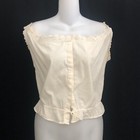 Edwardian Ivory Top Camisole Lace Trim Size Small