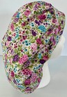 Floral Print Size Medium Medical Bouffant Scrub Cap Surgery Hat