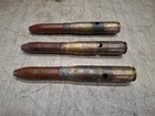Lot Of 3 Vintage 1943 Decommissioned 20mm Mk-2 Military Collectable Bullet Shell