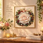 Christmas Wreath 3d Pearl Diamond Art Kit For Adults Diy Craft