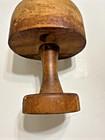 Antique Wood Hat Block Mold On Stand Uk Turn Of Century