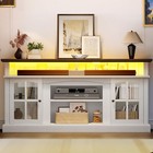 Led Tv Stand With Power Outlets For 70 Inch Media Console Entertainment Center