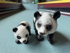 Schleich Panda Bear 2001 Adult   2003 Baby Cub Retired Figure Wildlife Toy