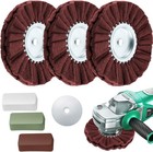 7 Pcs 8  Airway Buffing Wheel Kit In Diameter 5 8  In Arbor Hole  Aluminum Metal