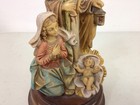 Mary Joseph And Baby Jesus Statue Religious Figure Wood Base Made In Italy