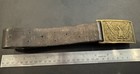 Original Us Civil War   Indian War 1851 Eagle Belt Buckle With Leather Belt