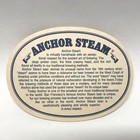 Anchor Steam Beer Cardboard Coaster   Anchor Brewing Co   San Francisco Ca 1968