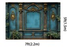 7x5ft Castle Wall Backdrop Blue European Style Wall For Photography Studio