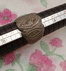 Ancient Antique Ring Rare Roman Silver Color Warrior Very Rare