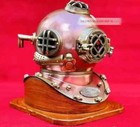 Full Size Antique Us Navy Brass Divers Diving Helmet Mark V Deep Sea Scuba Gift