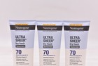 Lotof3 Neutrogena Ultra Sheer Sunscreen Lotion Value Size Spf 70 5oz Exp  09 27