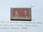 Basutoland 1937 1d Scarlet Coronation Issue Unusual Azail Semu Manuscript Rare