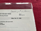 Twin Peaks  006 Shooting Schedule Original Owned   Signed Catherine Coulson