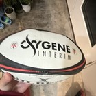 Gilbert Midi Official Replica Rugby Ball White Black Red