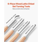 6pcs Wood Lathe Chisel Set Hss Woodturning Tools Storage Box For Lathe Finisher