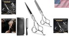 Luxurious 440c Hair Cutting Scissors Set - Professional Barber   Thinning Shears