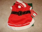 Dog  Christmas Santa Suit  Red white With Belt  Size  Medium  New With Tags