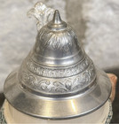 German Beer Stein  Vintage With Pewter Lid -- Animal Party