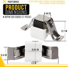 Wpw10610880 Dryer Door Catch 2 Pack Fits Whirlpool Maytag Kenmore Roper Dryer X2