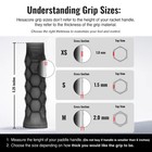 Hesacore Pickleball Carbon Grip - 5 25 Inches Long - Stiff Feel - Charcoal
