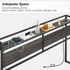 King Size Headboard Headboard 77 9 l X 5 9 w X 39 9 h Storage Rack Charcoal Gray