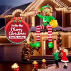 12ft Christmas Inflatables  Christmas Inflatable Outdoor Decoration Sitting Elf