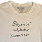 Beyonce Holiday Sweater T Shirt 2017 Official Holiday Merch Xl White Jay Z Euc