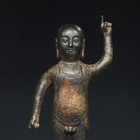 12  China Antique Tibet Tibetan Buddhism Temple Bronze Gilt Prince Buddha Statue