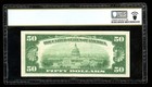 Dbr 1929  50 Frbn Kansas City Star Fr  1880-j  Pcgs-b 30 Low Serial J00001656 