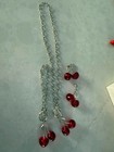 Accessories Cherry Theme Earings Necklace Charms Bracelate Gift Set 