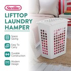 Sterilite Rectangular Lifttop Plastic Clothes Laundry Hamper Bin W  Lid  4 Pack 