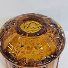 Vintage Indiana Glass Amber Stars And Bars Fairy Lamp Top Only