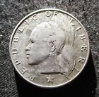 Old Silver One Dollar 1962 Coin Of Liberia Africa Minted In Philadelphia