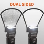 Two-sides Flash Diffuser Softbox Silver white Reflector For Canon Nikon Penta   