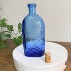 Vtg Wheaton Blue Glass Bottle Franks Safe Kidney   Liver Cure Rochester Ny