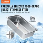 Vevor 6 Pack Full Size Hotel Pans Steam Table Pan Stainless Steel 6  Deep
