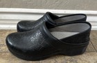 Dansko Xp 2 0 Professional Womens 41 Black Floral Nursing Leather Clogs Shoes