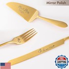 Varlka Gold Cake Cutting Set For Wedding  Wedding Cake Knife And Server Set  