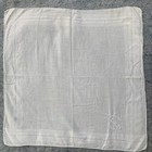 Antique White Cotton Monogram Embroidered    g    In A Diamond Large Handkerchief 