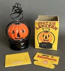 Original Vintage Halloween Pumpkin Lantern Light In Box Japan Excellent Working